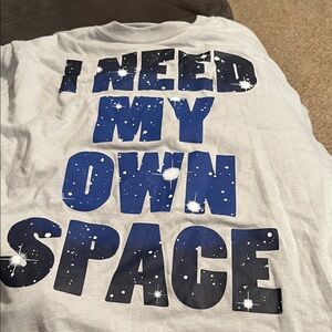 Brand new Faded Glory Gray and Navy Graphic Tee size 14/16